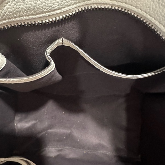 CELINE MINI LUGGAGE HANDBAG IN DRUMMED CALFSKIN OFF WHITE - Picture 7 of 8